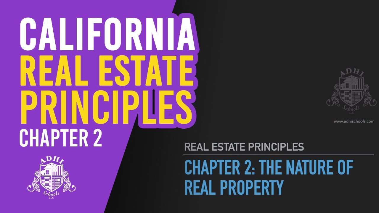 California Real Estate Principles Chapter 2