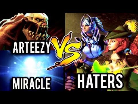 Miracle & Arteezy Vs HATERS - 19k MMR RULE The GAME