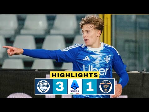 Como - Lecce 3-1 | Highlights | Jesus Rodriguez Goal | Serie A 2025-26 | Marc Kempf | Douvikas