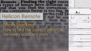 Helicon Remote (focus stacking): how to adjust the correction factor in the DOF calculator