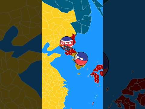 What if Philippines 🇵🇭 and South Korea 🇰🇷 switch places 😁 👀 #countryballs #shorts