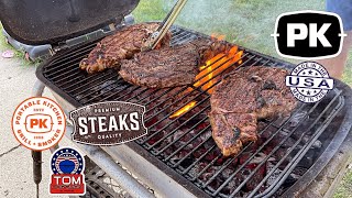 Smoked and Seared Hand Cut Ribeye Steak! / Made in The USA PK Grill!