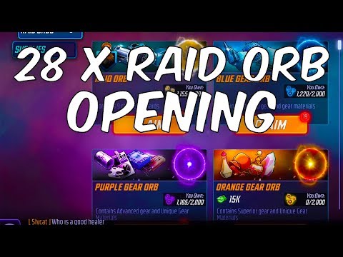 28 x RAID ORB OPENING! ORBS OR SUPPLIES? - Marvel Strike Force