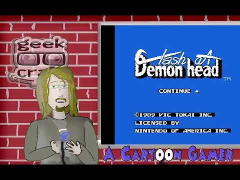A Cartoon Gamer Plays Clash at Demon Head|| Rare NES Gem
