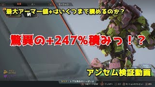 [PS4版　ANTHEM]　最大アーマー値+何％まで積めるのか？（検証動画）