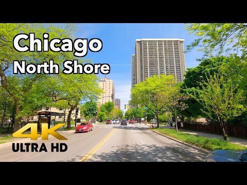 Discovering the Charm of Chicago North Shore along Sheridan Road | Edgewater to Lake Bluff | 4K