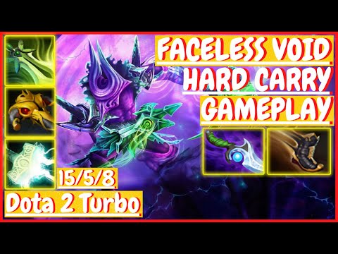 Faceless Void 15/5/8 [HARD CARRY] Gameplay DOTA 2 Turbo 7.30