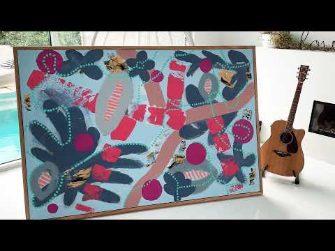 Bright Happy Painting - Life of Bees Plants and Flowers - Pollination I - Sarah Jane from Australia