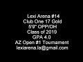 Lexi Arena, #14, OPP/OH, 2018 AZ Open Tournament #1, Class of 2019