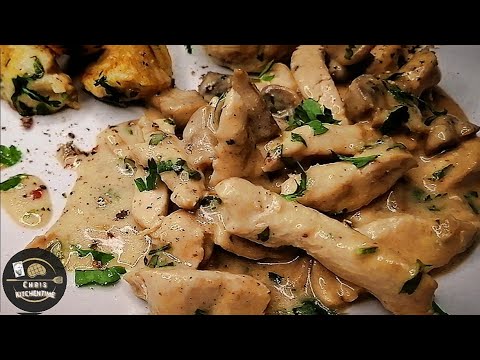 Selbstgemachtes Geschnetzeltes Zürcher Art mit Champignons, sahnig, kremig, lecker und frisch😋