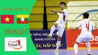 Clip tuyển futsal Việt Nam để thua Myanmar trong trận tranh hạng 3