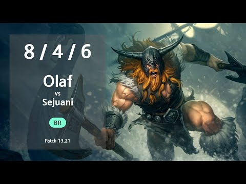 Olaf Jungle vs Sejuani - BR GrandMaster Patch 13.21
