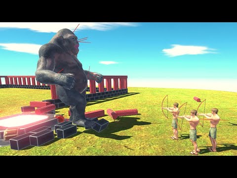 How Long Will Goro The Giant Hold Out Vs Ancient Humans ARBS |Animal Revolt Battle Simulator