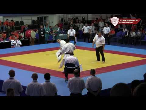 [Slow Motion] Aleksandar Komanov [BUL] Mavashi geri Jodan KO Ippon VS Kazakstan 2012