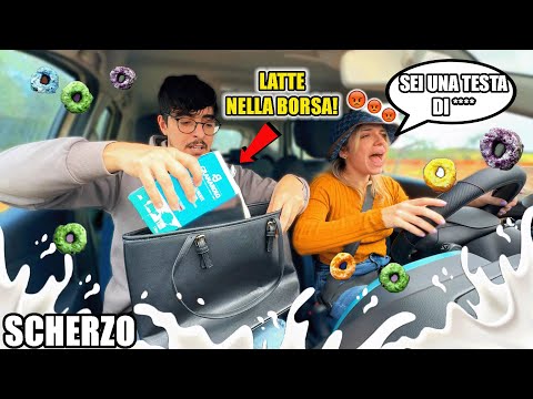 VERSO LATTE E CEREALI NELLA BORSA DI GRAZIANA E SI ARR4BBIA DI BRUTTO! SCHERZO!  *MAI VISTA COSI*