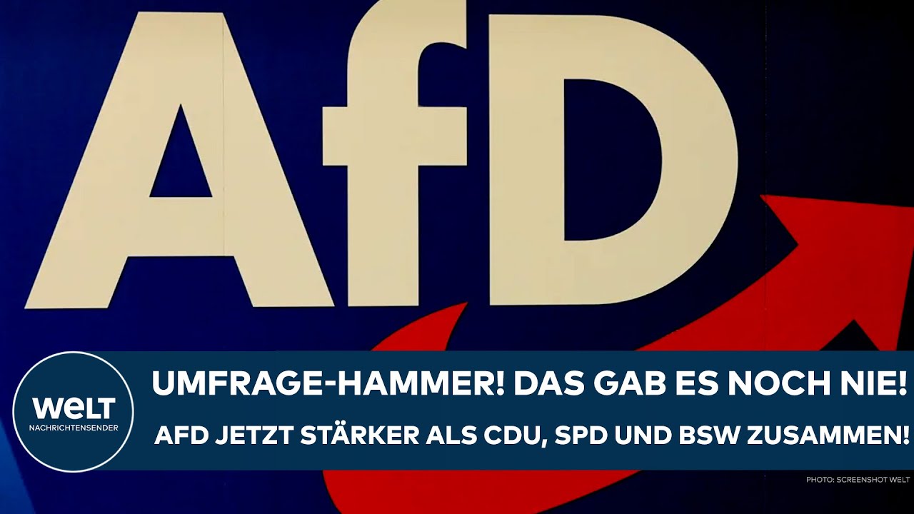 THÜRINGEN: Umfrage-Hammer! Das gab es noch nie! AfD jetzt stärker als CDU, SPD und BSW zusammen!