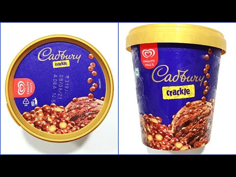 New Kwality Walls Cadbury Crackle icecream tub unboxing and review
