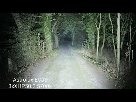 Astrolux EC03 3xXHP50.2 5700k 6700 Lumen - Emisar D4S 4xXPL HI 5000k  4300 Lumen comparison