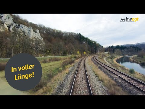 Führerstandsmitfahrt von Tübingen nach Sigmaringen mit bwegt auf der Zollern-Alb-Bahn
