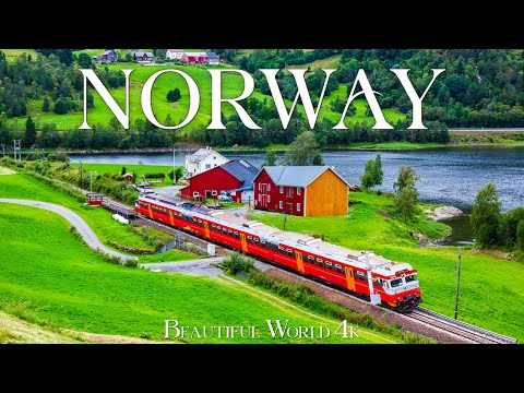 Norway 4K - A Picturesque Nordic Land of Emerald Valleys, Majestic Waterfalls - Calming Music