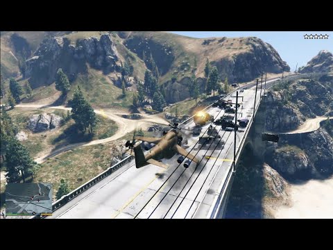 GTA 5 - Stealing a Military Helicopter (Savage) + Five Star Escape [VE:DGA]