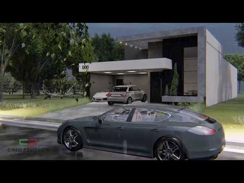 Projeto Casa Térrea Fachada Estilo Contemporâneo 10x30 Fazenda Itapema Limeira - SP