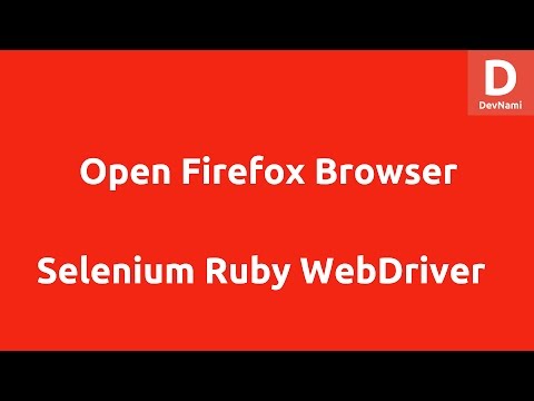 Selenium Ruby Open Firefox Browser
