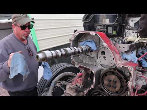 18- 2012 Cummins ISX Single Cam. Cam Installation. (Making Progress)