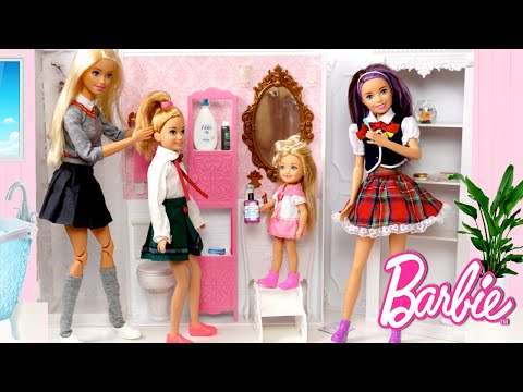 Barbie Dolls School Morning Routine - Dreamhouse Adventures Toys