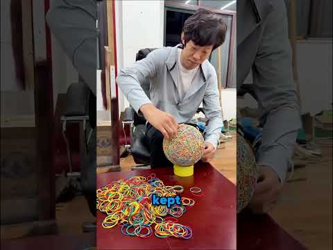 He Made a Football for Ronaldo Out of Rubber Bands #shorts