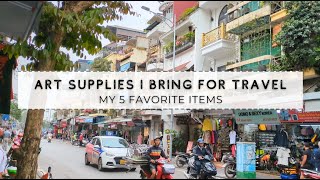 Packing Art Supplies for Travel, Favorite Collage Materials for Traveling or Moving | Mixed Media