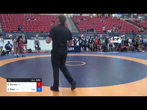 58 Lbs Rr Rnd 2 - Carson Gainey, Mad Cow Wrestling Club Vs Jesse West, Mat Pack Wrestling Club De9