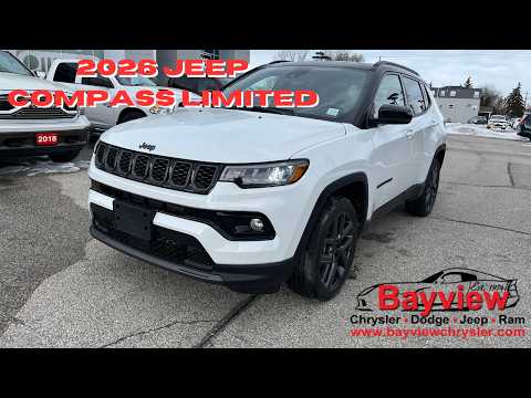 2026 Jeep Compass Limited 4x4 in White for sale at Bayview Chrysler Dodge Jeep Ram in Sarnia, ON