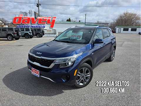 2022 Kia Seltos EX AWD in Blue for sale at Davey Auto Sales Oshawa South in Oshawa, ON