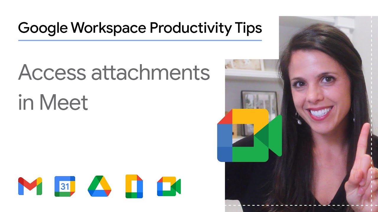 Ever been in a Google Meet virtual meeting and needed to access the agenda? In this episode of Google Workspace Productivity Tips, we show you how to access Google Calendar attachments in Meet in one easy step!