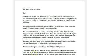 New Work At Home Job Series Intro