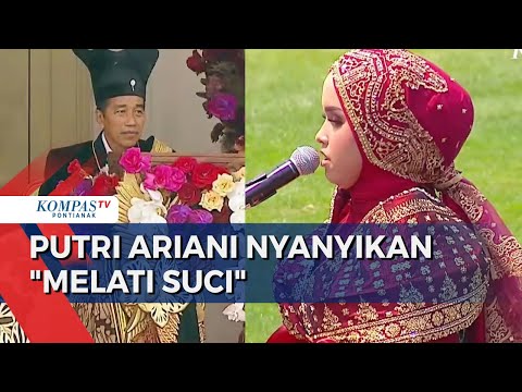 Indahnya Suara Putri Ariani Nyanyikan Melati Suci Karya Guruh Soekarnoputra di HUT Ke-78 RI