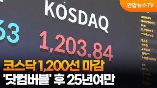코스닥 1,200선 마감…'닷컴버블' 후 25년여만 / 연합뉴스TV (YonhapnewsTV)