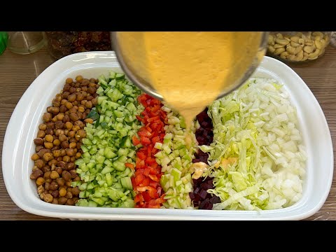 Mediterranean Black Chickpeas Salad Recipe | Quick & Easy Recipe | Bring Love to the Table 😍