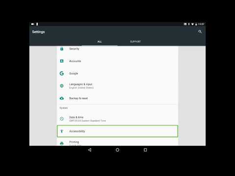 Turning Talkback on and off