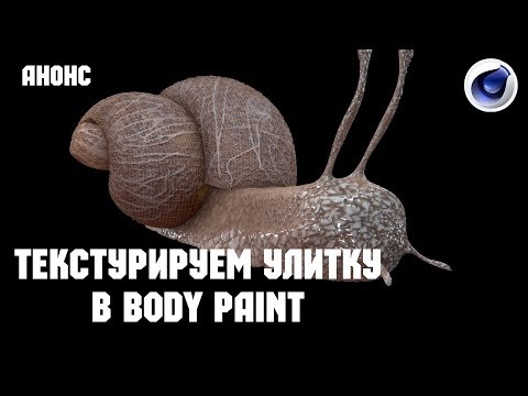 Текстурируем улитку в Cinema 4D Body Paint / анонс/