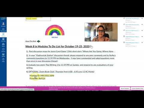 E127 Week 8 Overview F20