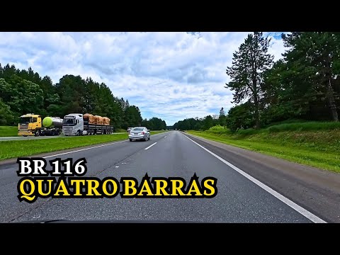BR-116 em 4K: Trecho Quatro Barras ➔ Sentido São Paulo | Driving POV