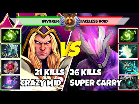INVOKER (Mid) vs FACELESS VOID (Carry) - Epic Battle Of Immortal Rank Dota 2 Players - Z Dota 2