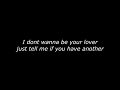 I Don't Wanna Be Your Lover LYRICS