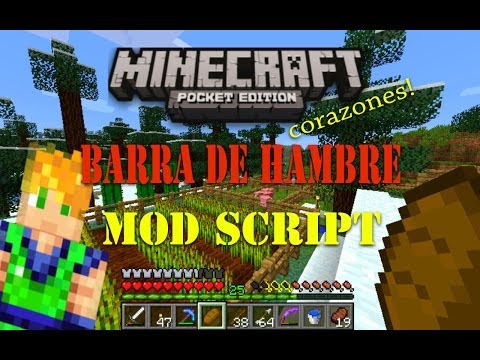 MINECRAFT PE BARRA DE HAMBRE MOD SCRIPT! Video
