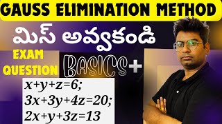 btech m1|unit1|GAUSS ELIMINATION METHOD