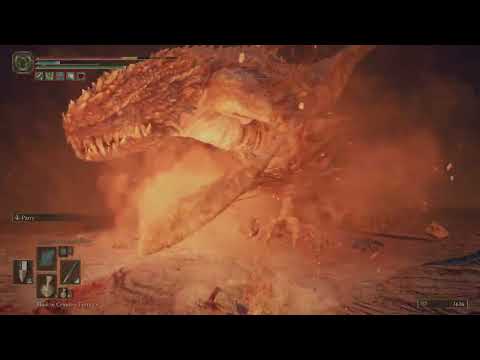 ELDEN RING Volcano Manor Guest Hall Magma Wyrm fight for Dragon Heart & Smithing Stone [7] x1