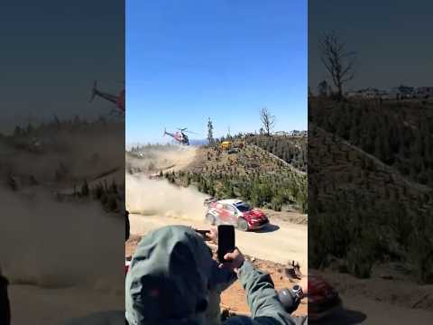Toyota Yaris GR Vs Helicopter in WRC Rally Chile #finalbattle #wrclive #rallychile #yaris #shots #GR