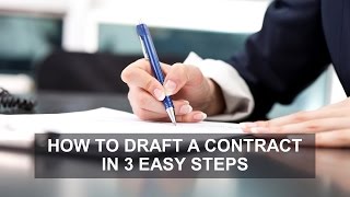 How to Draft a Contract in 3 Easy Steps